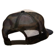 Cadillac Car Patched Flat Bill Foam Camo Mesh Trucker Cap