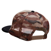 Cadillac Car Patched Flat Bill Foam Camo Mesh Trucker Cap