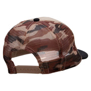 Cadillac Car Patched Flat Bill Foam Camo Mesh Trucker Cap