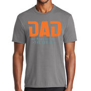 Dad The Man The Myth The Legend Men's Big Size Performance Blend Crew Neck T-Shirt - Medium-Grey XS