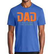 Dad The Man The Myth The Legend Men's Big Size Performance Blend Crew Neck T-Shirt - True-Royal XS