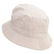 Pumpkin Boo Embroidered Bucket Hat - Natural OSFM