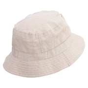 Pumpkin Boo Embroidered Bucket Hat - Natural OSFM