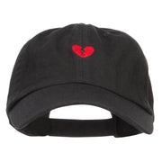 Mini Broken Heart Embroidered Low Cap