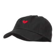 Mini Broken Heart Embroidered Low Cap