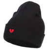 Mini Broken Heart Embroidered Long Beanie