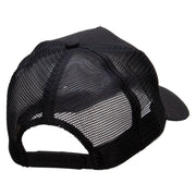 Strong Grandpa Five Panels Pro Style Trucker Mesh Cap - Black OSFM