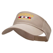 Afghanistan Vet Ribbon Embroidered Cotton Twill Sun Visor