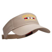 Afghanistan Vet Ribbon Embroidered Cotton Twill Sun Visor