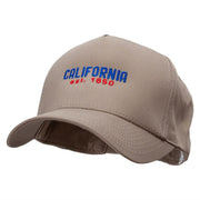 California Year Established 5 Panel Pro Style Brushed Cap - Khaki OSFM