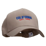 California Year Established 5 Panel Pro Style Brushed Cap - Khaki OSFM