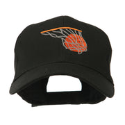 Basketball in Net Embroidered Cap