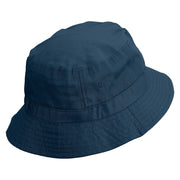 Pumpkin Boo Embroidered Bucket Hat - Denim OSFM