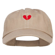 Mini Broken Heart Embroidered Low Cap