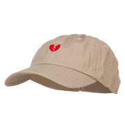 Mini Broken Heart Embroidered Low Cap