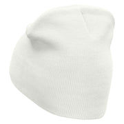 Single Lucky 7 Card Game Embroidered 8 Inch Short Beanie