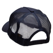 Strong Grandpa Five Panels Pro Style Trucker Mesh Cap - Navy OSFM