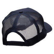 Strong Grandpa Five Panels Pro Style Trucker Mesh Cap - Navy OSFM