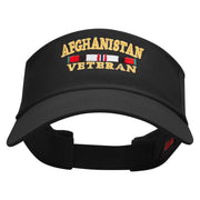 Afghanistan Vet Ribbon Embroidered Cotton Twill Sun Visor