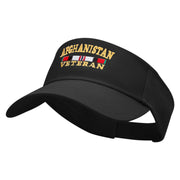 Afghanistan Vet Ribbon Embroidered Cotton Twill Sun Visor