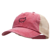 Molcajete Embroidered Washed Trucker Cap