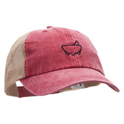 Molcajete Embroidered Washed Trucker Cap