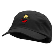 New Year Fish Embroidered Low Profile Dyed Cotton Twill Cap