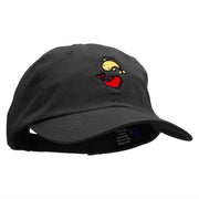 New Year Fish Embroidered Low Profile Dyed Cotton Twill Cap