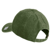 United States Marines Semper Fi Emblem Embroidered Washed Solid Pigment Dyed Cotton Twill Brass Buckle Cap - Olive OSFM