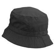 Happy Whale Embroidered Pigment Dyed Bucket Hat - Black OSFM