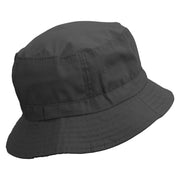 Happy Whale Embroidered Pigment Dyed Bucket Hat - Black OSFM