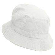 Pumpkin Boo Embroidered Bucket Hat - White OSFM