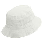 Pumpkin Boo Embroidered Bucket Hat - White OSFM