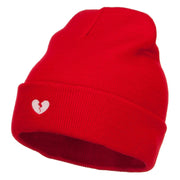 Mini Broken Heart Embroidered Long Beanie