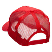 Strong Grandpa Five Panels Pro Style Trucker Mesh Cap - Red OSFM