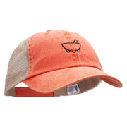 Molcajete Embroidered Washed Trucker Cap