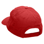 New Year Fish Embroidered Low Profile Dyed Cotton Twill Cap