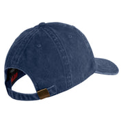 United States Marines Semper Fi Emblem Embroidered Washed Solid Pigment Dyed Cotton Twill Brass Buckle Cap - Navy OSFM