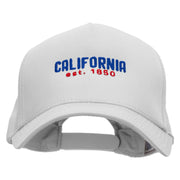 California Year Established 5 Panel Pro Style Brushed Cap - White OSFM