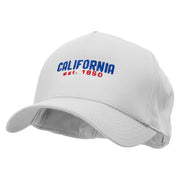 California Year Established 5 Panel Pro Style Brushed Cap - White OSFM