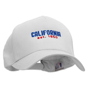 California Year Established 5 Panel Pro Style Brushed Cap - White OSFM