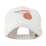 Basketball in Net Embroidered Cap