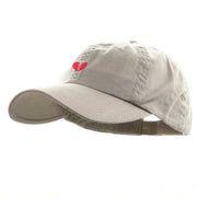 Mini Broken Heart Embroidered Low Cap