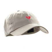 Mini Broken Heart Embroidered Low Cap