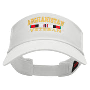 Afghanistan Vet Ribbon Embroidered Cotton Twill Sun Visor