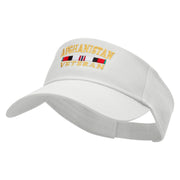 Afghanistan Vet Ribbon Embroidered Cotton Twill Sun Visor