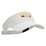 Afghanistan Vet Ribbon Embroidered Cotton Twill Sun Visor