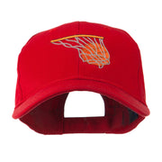 Basketball in Net Embroidered Cap