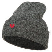 Mini Broken Heart Embroidered Long Beanie