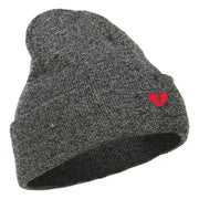 Mini Broken Heart Embroidered Long Beanie